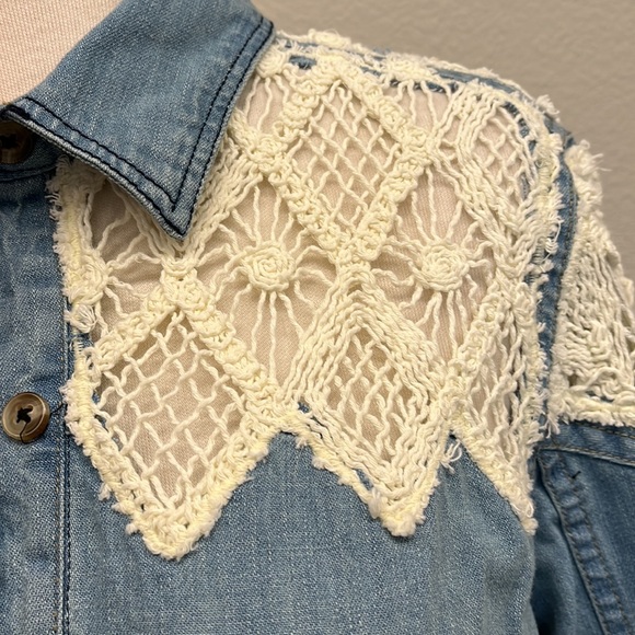 Free People Denim Fields Button-Down Shirt - Picture 6 of 15